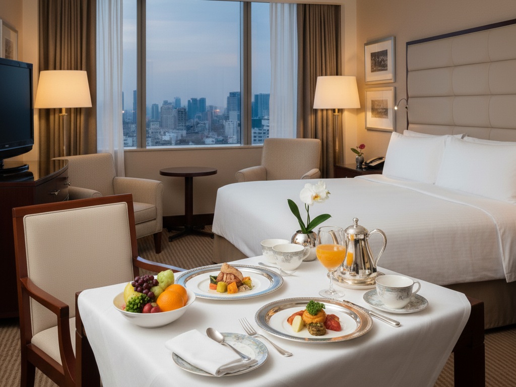 【高級ホテルの魅力を伝える中国語翻訳】高級ホテルの客室向けインルームダイニングメニューを……