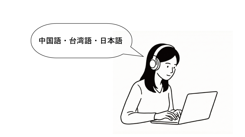 中国語音声の文字書き起こし